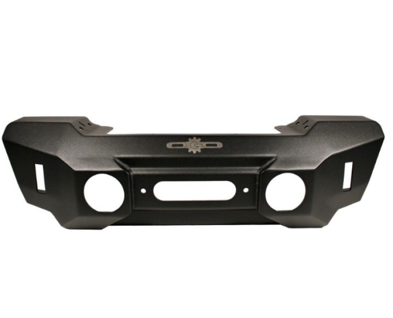 Picture of RSE Steel Front Bumpers - Rock Slider Jeep Wrangler JL & Gladiator JT Appalachian Steel Mid Stubby Bumper w/ Winch Plate rseFB-S-310-JL