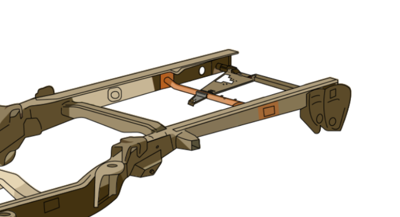 Picture of RBR Crossmembers - Rustbuster Forward Spare Tire Crossmember rbrRB7082