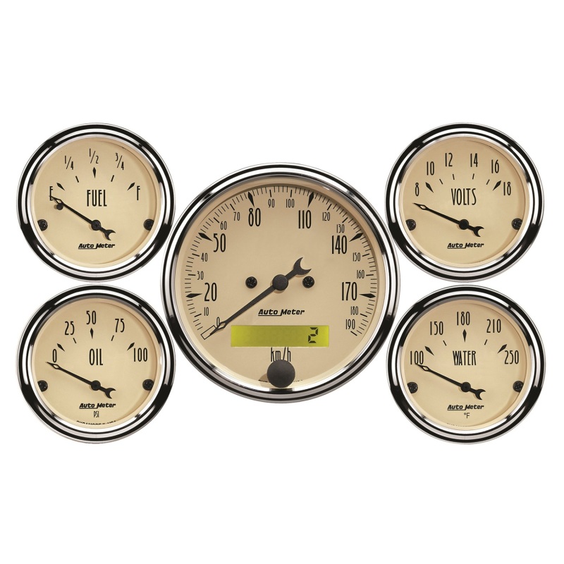 Picture of AutoMeter AM Antique Beige Gauges - 1809-M