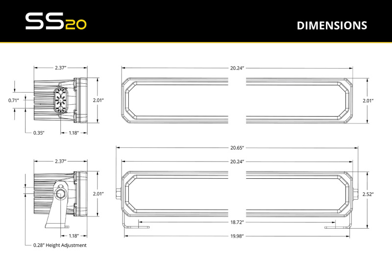 Picture of Diode Dynamics DIO LED Light Bars Light Bars & Cubes - DD8233