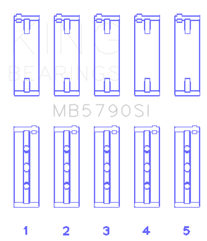 Picture of King Engine Bearings KING Main Bearings - MB5790SI
