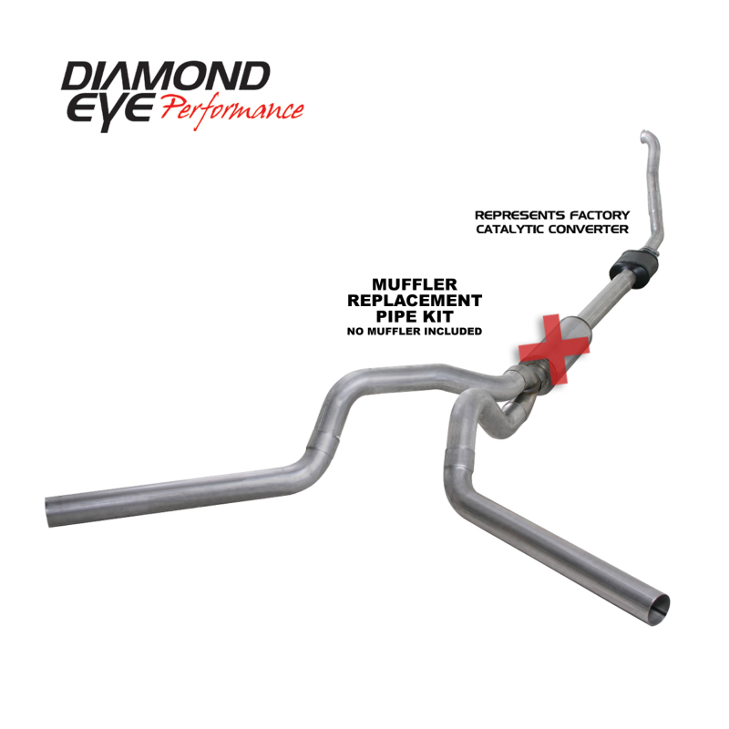 Picture of Diamond Eye Performance DEP Turbo Back Exhaust Kit AL - K4308A-RP