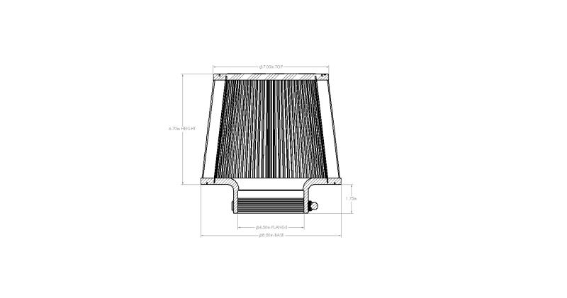 Picture of aFe Universal D2 Dura Dry Air Filter - 21-90047V
