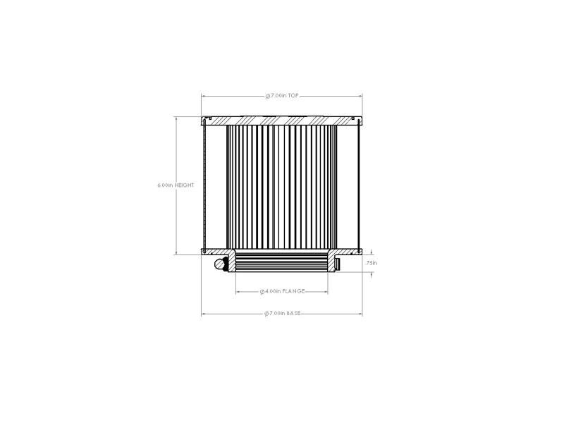 Picture of aFe Universal D2 Dura Dry Air Filter - 21-90055V