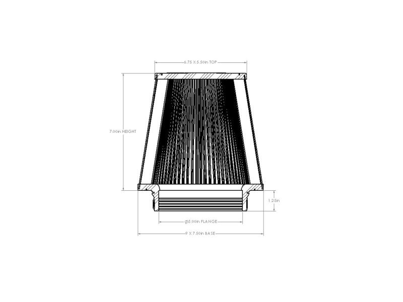 Picture of aFe Universal D2 Dura Dry Air Filter - 21-91064V