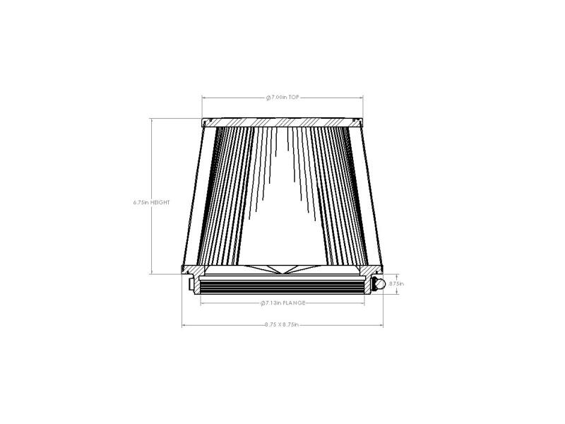 Picture of aFe Universal D2 Dura Dry Air Filter - 21-91068V