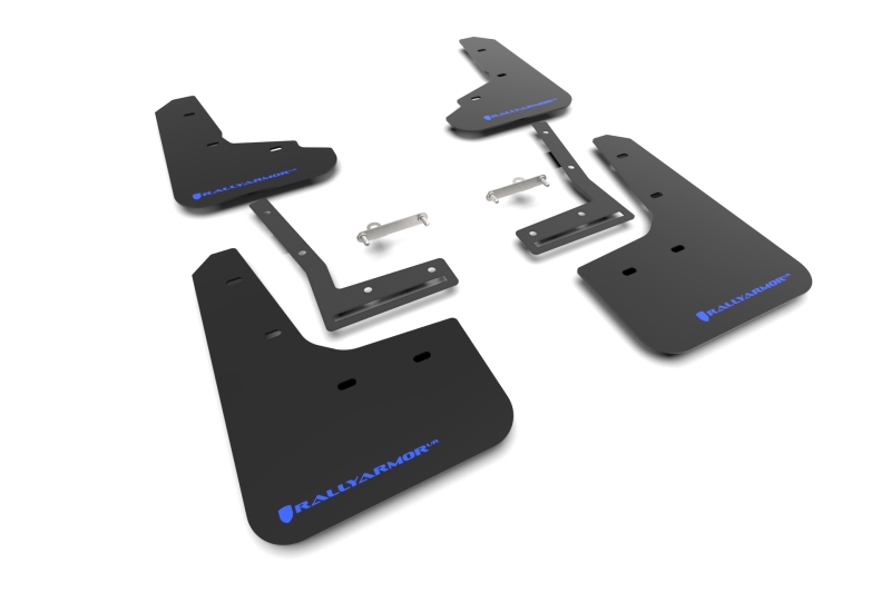 Picture of Rally Armor RAL UR Blk Flap/Blue Logo Mud Flaps - MF156-UR-BLK-BL