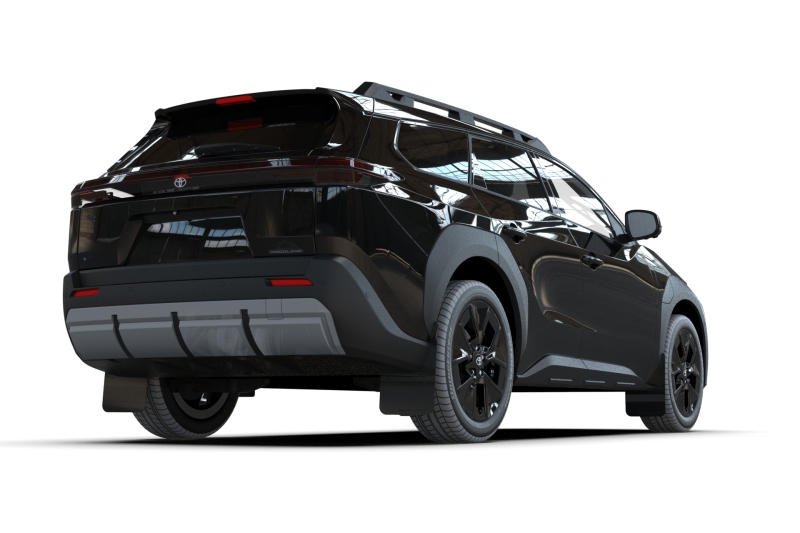 Picture of Rally Armor RAL UR Blk Flap/Met. Blk Logo Mud Flaps - MF156-UR-BLK-MBK