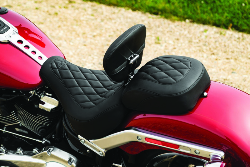 Picture of Mustang Motorcycle MMP Solo with Driver Backrest Diamond Solo Motorcycle Seats - 83025