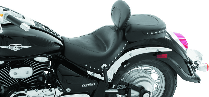 Picture of Mustang Motorcycle MMP 2 Piece with Driver Backrest Studs Two-Piece Motorcycle Seats - 79620