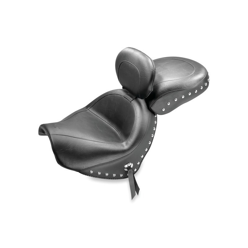 Picture of Mustang Motorcycle MMP 2 Piece with Driver Backrest Studs Two-Piece Motorcycle Seats - 79620