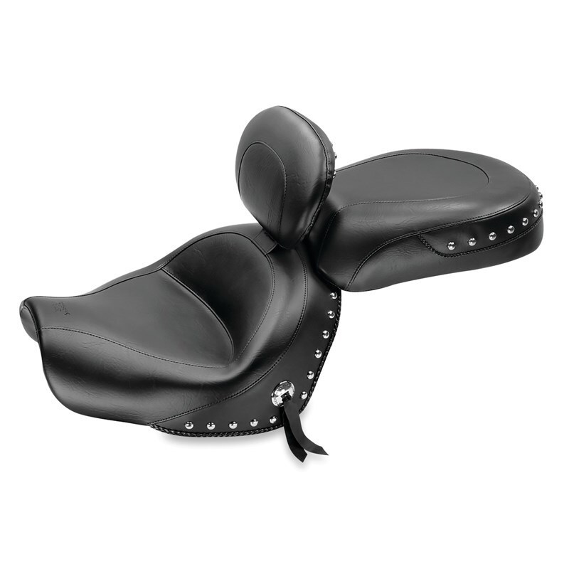 Picture of Mustang Motorcycle MMP 2 Piece with Driver Backrest Studs Two-Piece Motorcycle Seats - 79570