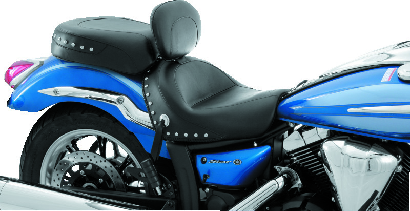 Picture of Mustang Motorcycle MMP 2 Piece with Driver Backrest Studs Two-Piece Motorcycle Seats - 79570