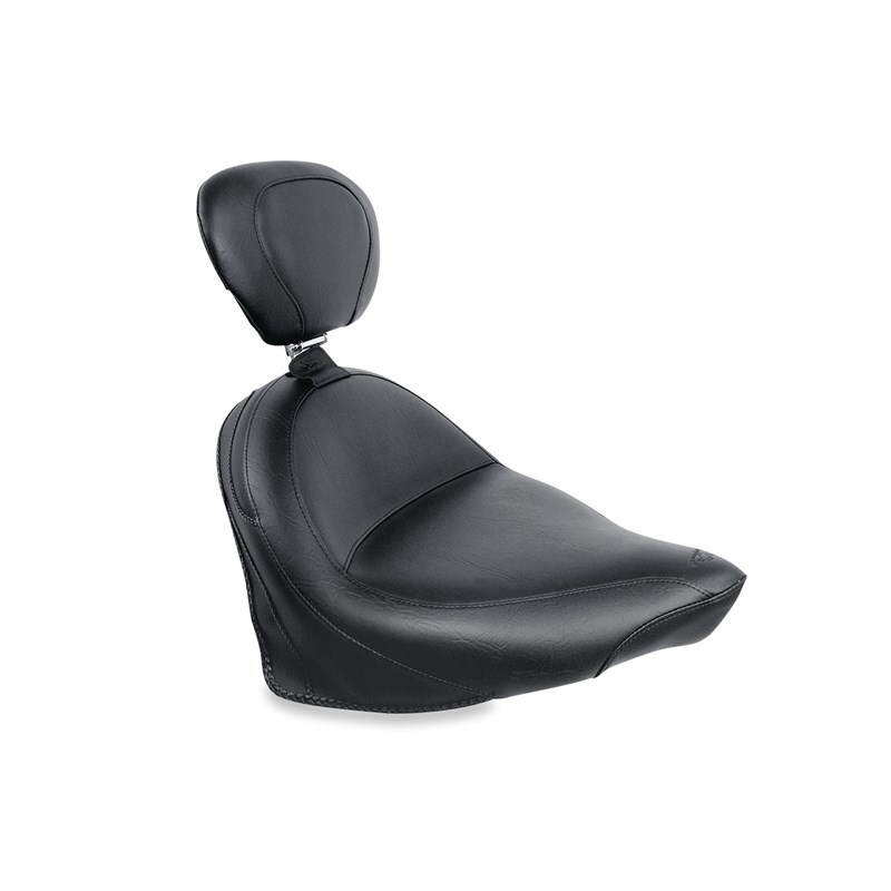 Picture of Mustang Motorcycle MMP Solo with Driver Backrest Original Solo Motorcycle Seats - 79384