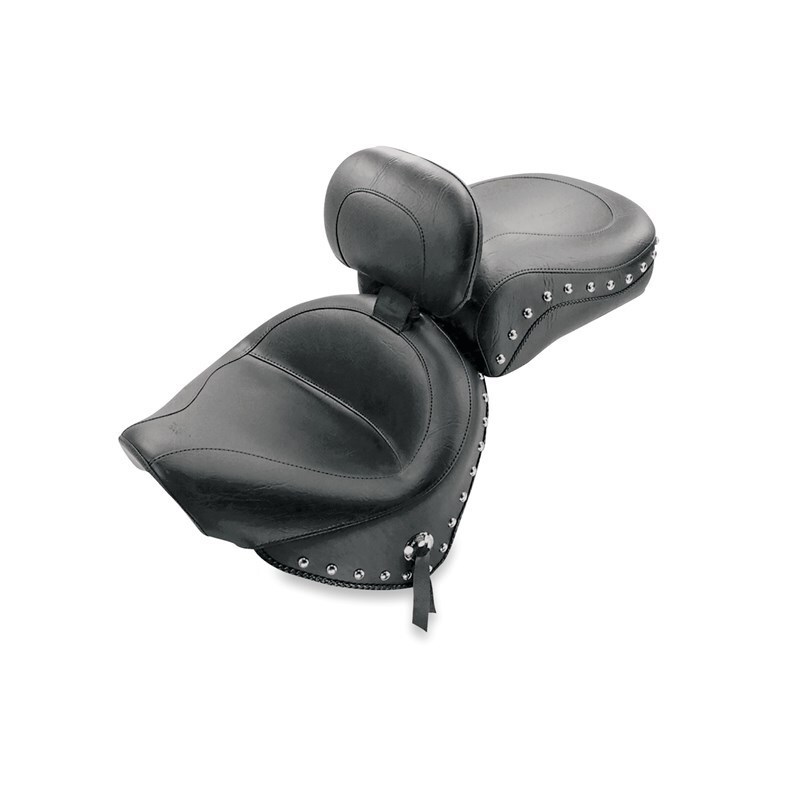 Picture of Mustang Motorcycle MMP 2 Piece with Driver Backrest Studs Two-Piece Motorcycle Seats - 79240