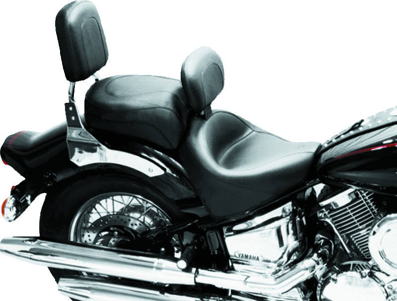 Picture of Mustang Motorcycle MMP 2 Piece Seat with Driver Backrest Original Two-Piece Motorcycle Seats - 79221