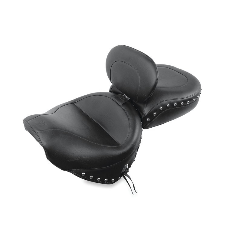 Picture of Mustang Motorcycle MMP 2 Piece with Driver Backrest Studs Two-Piece Motorcycle Seats - 79190