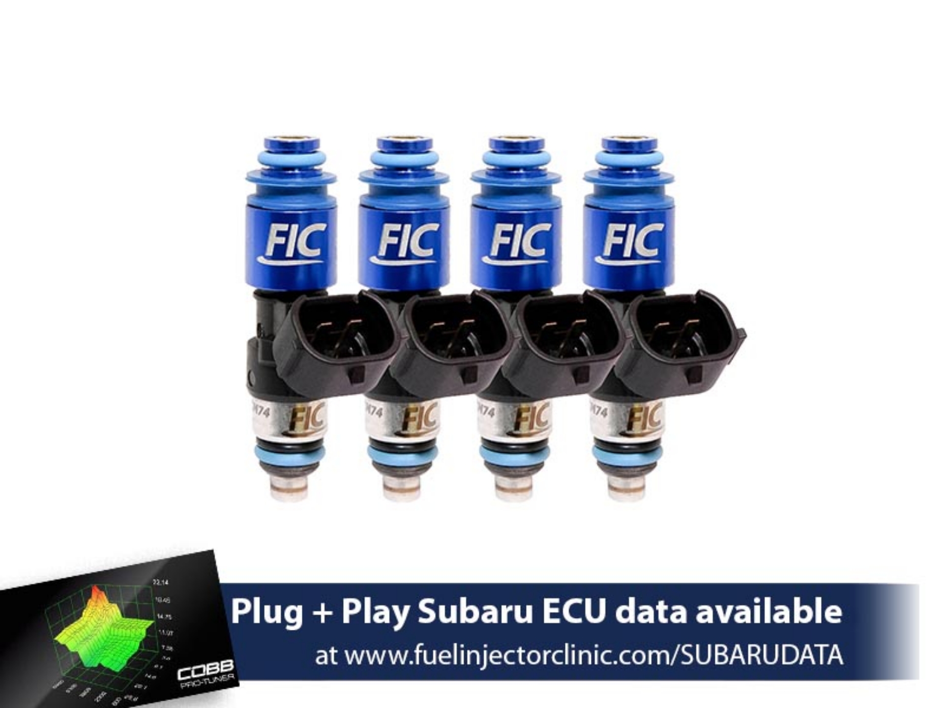 Picture of FIC2150cc FIC Top-Feed Converted Subaru Sti ('04-'06) Legacy GT ('05-'06) Fuel Injector Clinic Injector Set (High-Z)