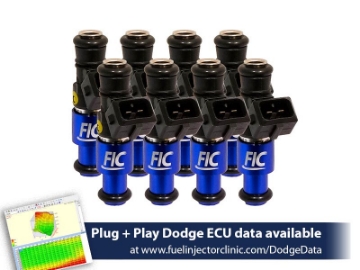 Picture of FIC1200cc (130 lbs/hr at OE 58 PSI fuel pressure) FIC Fuel Injector Clinic Injector Set for Dodge Hemi SRT-8, 5.7 (High-Z)