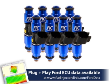 Picture of FIC1440cc (140 lbs/hr at 43.5 PSI fuel pressure) FIC Fuel Injector Clinic Injector Set for Mustang GT (2005-2016 )/GT350 (2015-2016)/ Boss 302 (2012-2013)/Cobra (1999-2004)  (High-Z)