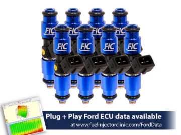 Picture of FIC1200cc (110 lbs/hr at 43.5 PSI fuel pressure) FIC Fuel  Injector Clinic Injector Set for Mustang GT (2005-2016 )/GT350 (2015-2016)/ Boss 302 (2012-2013)/Cobra (1999-2004)  (High-Z)