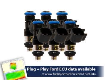 Picture of FIC540cc (52 lbs/hr at 43.5 PSI fuel pressure) FIC Fuel Injector Clinic Injector Set for Ford Mustang V6 (2011-2017)