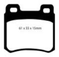 Picture of EBC 94-95 Mercedes-Benz C220 W202 2-2 Redstuff Rear Brake Pads