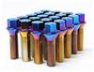 Picture of Wheel Mate Mevius Lug Bolt Set of 20 - Blue Neon 12x1-50 50mm Cone 60 DEG TAP