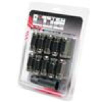 Picture of Wheel Mate Monster Locking Lug Nut Set of 4 - Black Chrome 14x1-50