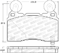 Picture of StopTech 10-15 Chevy Camaro SS Street Performance Front Brake Pads