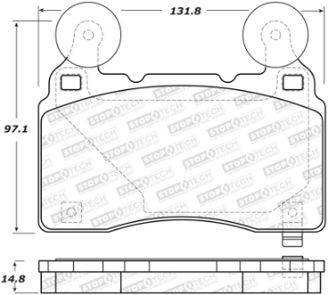 Picture of StopTech 10-15 Chevy Camaro SS Street Performance Front Brake Pads
