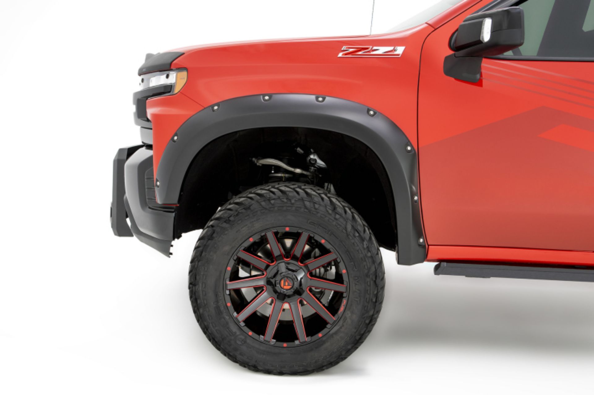 Picture of Bushwacker 19-21 Chevrolet Silverado 1500 Pocket Style Flares Font 2pc - Black