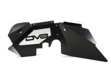 Picture of DV8 Offroad 07-18 Jeep Wrangler JK Front Aluminum Inner Fender w- Rock Lights - Black
