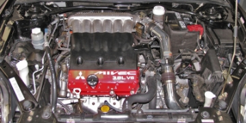Picture of K&N Performance Intake Kit TYPHOON MITSU. ECLIPSE GT V6-3.0L 00-05 - POLISHED