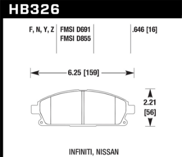 Picture of Hawk Performance Ceramic Street Brake Pads