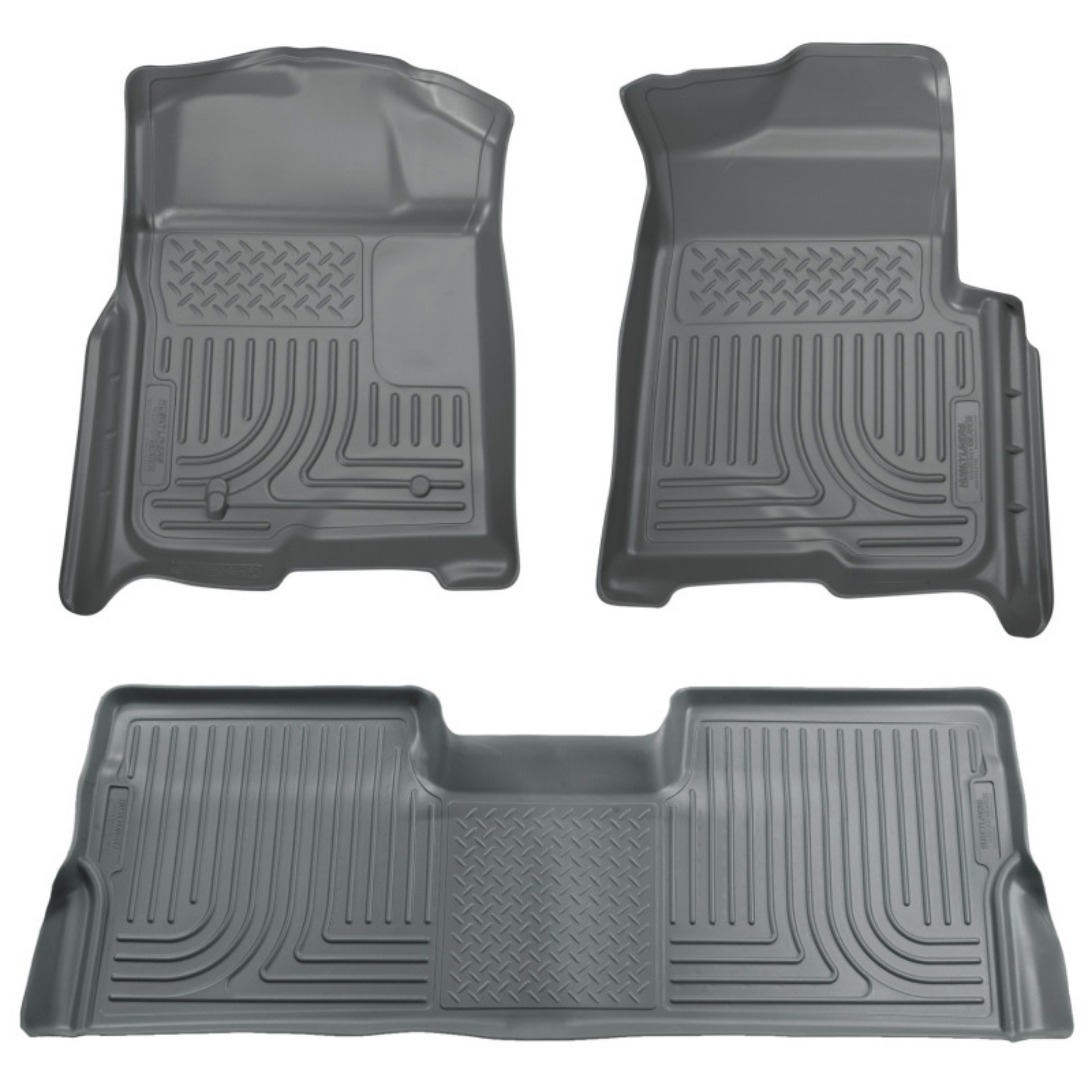 Picture of Husky Liners 09-12 Ford F-150 Super Crew Cab WeatherBeater Combo Gray Floor Liners
