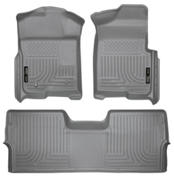 Picture of Husky Liners 09-12 Ford F-150 Super Crew Cab WeatherBeater Combo Gray Floor Liners