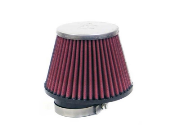 Picture of K&N Universal Chrome Filter-Round Tprd 1.969in Flg ID x 3.5in Top OD x 5.188in Base OD x 3.563in H