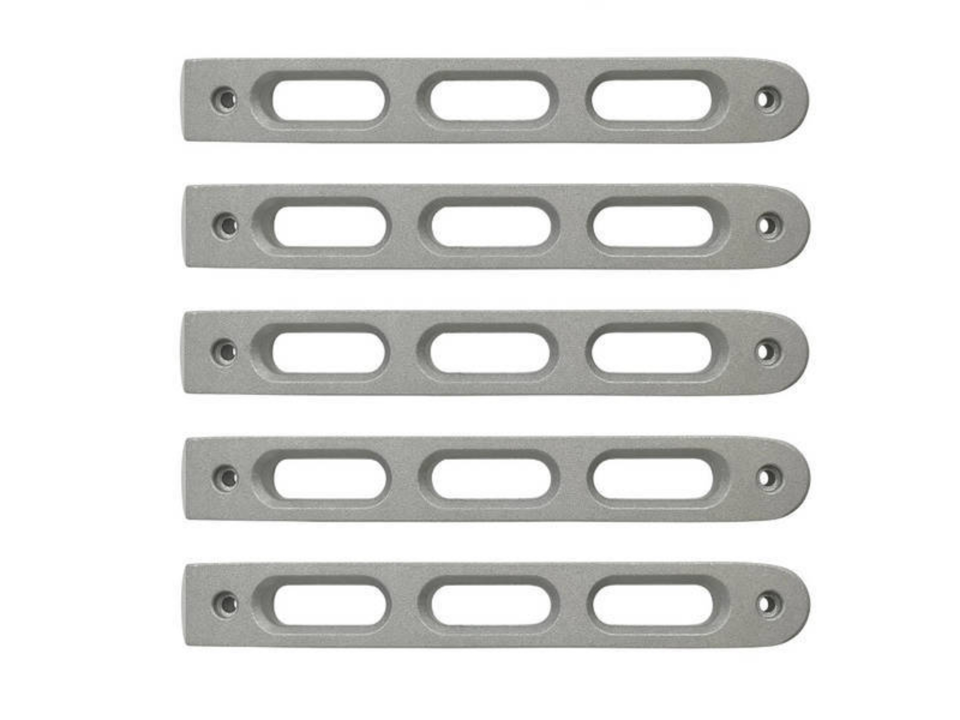Picture of DV8 Offroad 2007-2018 Jeep JK Silver Slot Style Door Handle Inserts - Set Of 5