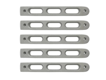 Picture of DV8 Offroad 2007-2018 Jeep JK Silver Slot Style Door Handle Inserts - Set Of 5