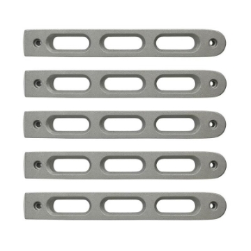 Picture of DV8 Offroad 2007-2018 Jeep JK Silver Slot Style Door Handle Inserts - Set Of 5