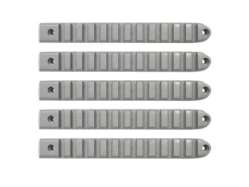 Picture of DV8 Offroad 2007-2018 Jeep JK Silver Rail Style Door Handle Inserts - Set Of 5