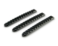 Picture of DV8 Offroad 2007-2018 Jeep JK Black Rail Style Door Handle Inserts - Set Of 3