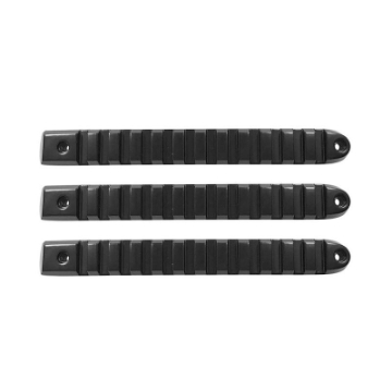 Picture of DV8 Offroad 2007-2018 Jeep JK Black Rail Style Door Handle Inserts - Set Of 3