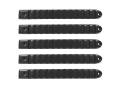 Picture of DV8 Offroad 2007-2018 Jeep JK Black Rail Style Door Handle Inserts - Set Of 5