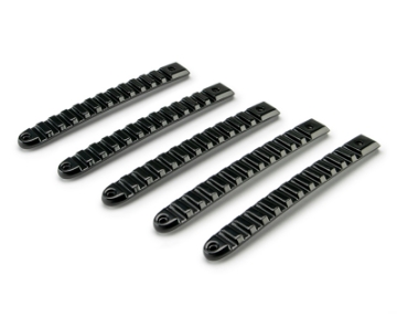 Picture of DV8 Offroad 2007-2018 Jeep JK Black Rail Style Door Handle Inserts - Set Of 5
