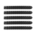 Picture of DV8 Offroad 2007-2018 Jeep JK Black Rail Style Door Handle Inserts - Set Of 5