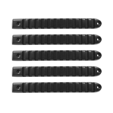 Picture of DV8 Offroad 2007-2018 Jeep JK Black Rail Style Door Handle Inserts - Set Of 5