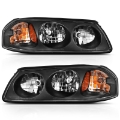 Picture of ANZO 2000-2005 Chevy Impala Crystal Headlight Black Amber