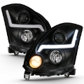 Picture of ANZO 2003-2007 Infiniti G35 Projector Headlight Plank Style Chrome HID Compatible, No HID Kit 